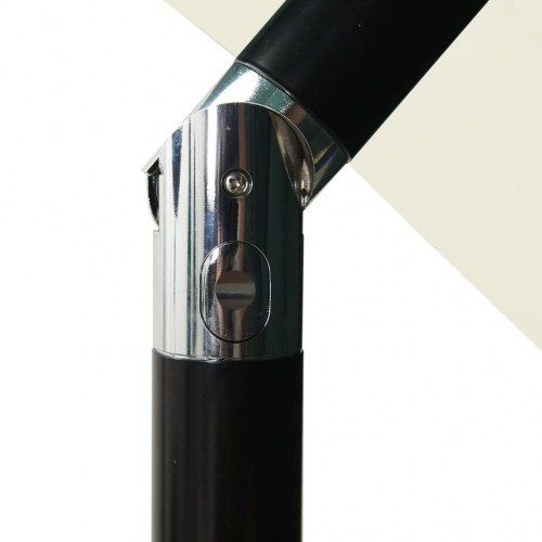 Parasol 2,5 × 2,5 m med aluminiumsstang - 3 niveauer, sandfarvet
