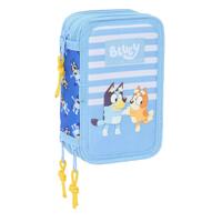Tredobbelt Penalhus Bluey Let's play Blå 12,5 x 19,5 x 5,5 cm 37 Dele