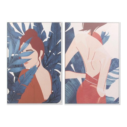 Lærred - Woman, tropisk design, rektangulær