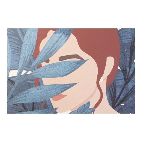 Lærred - Woman, tropisk design, rektangulær