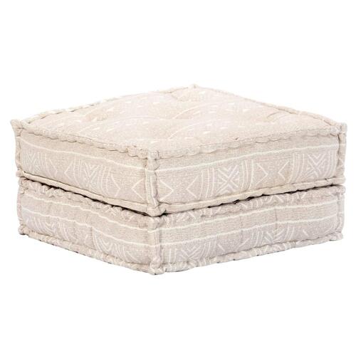 3-personers modulær puf stof beige