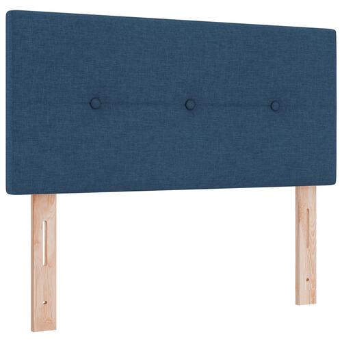 Boxspring Seng med Madras Blå 90x200 cm Stof