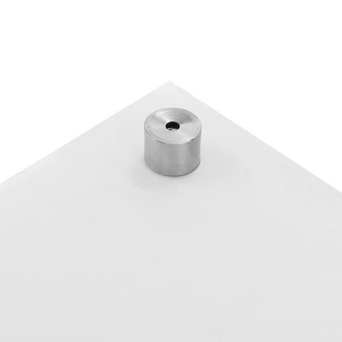 Stænkplade 90x40 cm hærdet glas hvid