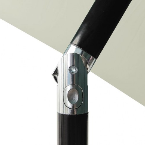 Parasol 2 m med aluminiumsstang - 3 niveauer, sandfarvet