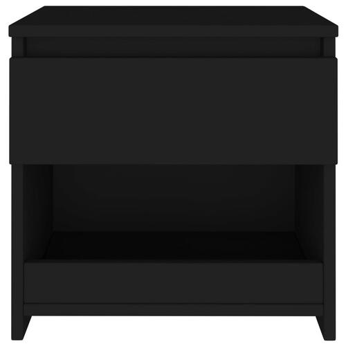 Sengeborde 2 stk. 40x30x39 cm spånplade sort