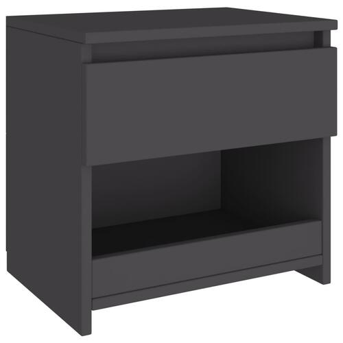 Sengeborde 2 stk. 40x30x39 cm spånplade grå