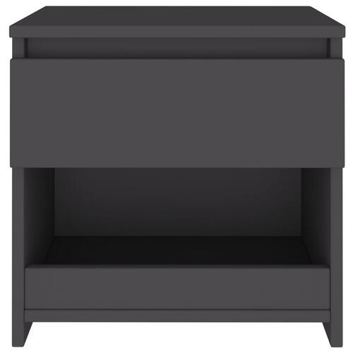 Sengeborde 2 stk. 40x30x39 cm spånplade grå