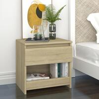 Sengebord 40x30x39 cm spånplade sonoma-eg