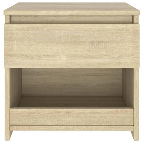 Sengebord 40x30x39 cm spånplade sonoma-eg