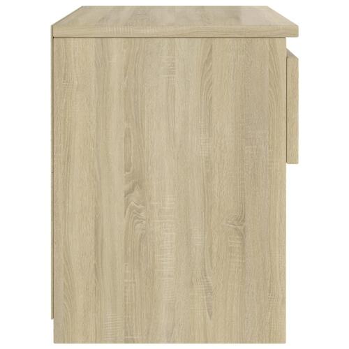 Sengeborde 2 stk. 40x30x39 cm konstrueret træ sonoma-eg