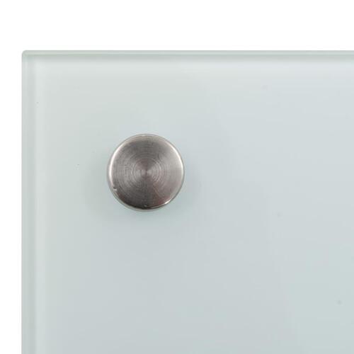 Stænkplade 100x40 cm hærdet glas hvid