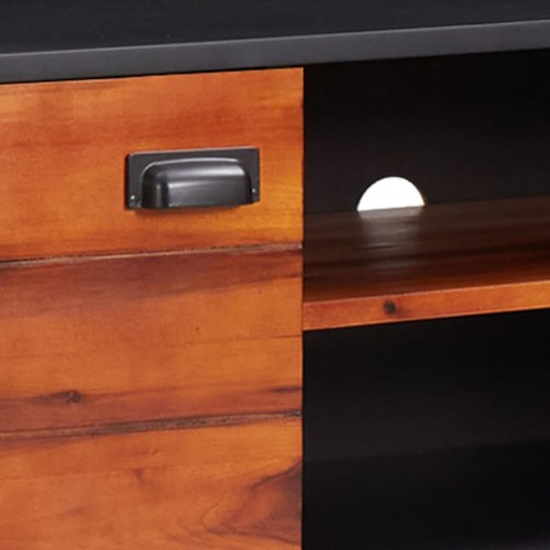 Tv-skab 110x35x50 cm massivt akacietræ og MDF