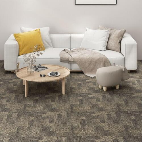 Tæppefliser 20 stk. 5 m² grå og beige