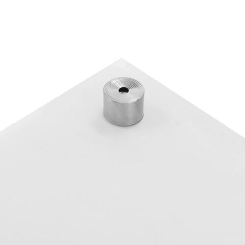 Stænkplade 100x60 cm hærdet glas hvid