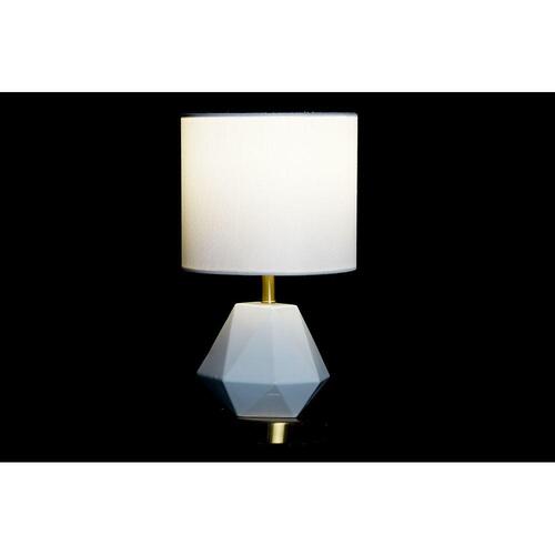 Bordlampe Hvid Polyester Metal Keramik 220 V Gylden 50 W (20 x 20 x 37 cm)