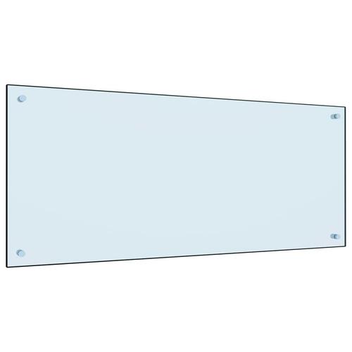Stænkplade til køkkenet 120 x 50 cm hærdet glas hvid