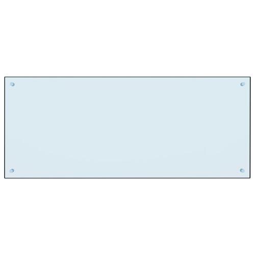 Stænkplade til køkkenet 120 x 50 cm hærdet glas hvid