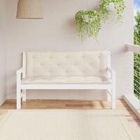 Hynder til havebænk 2 stk. 150x50x7 cm oxfordstof cremefarvet