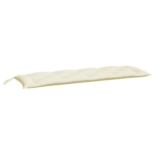 Hynder til havebænk 2 stk. 150x50x7 cm oxfordstof cremefarvet (OUTLET B)