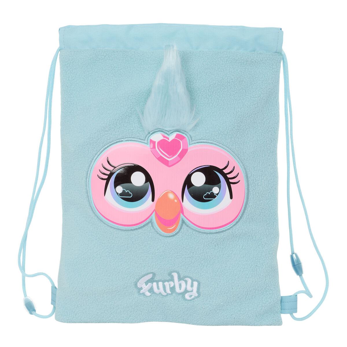 Furby gymsæk med snore - himmelblå, 26 × 34 cm