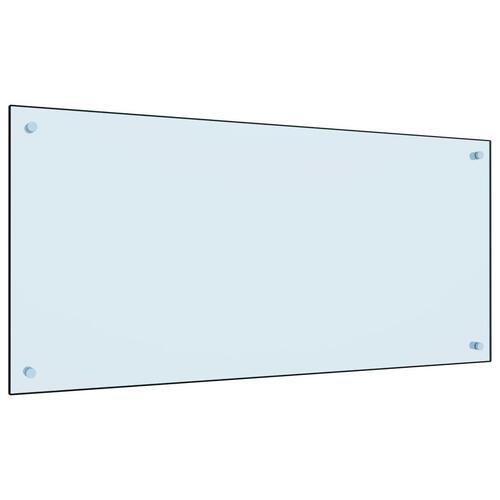 Stænkplade til køkkenet 120 x 60 hærdet glas hvid