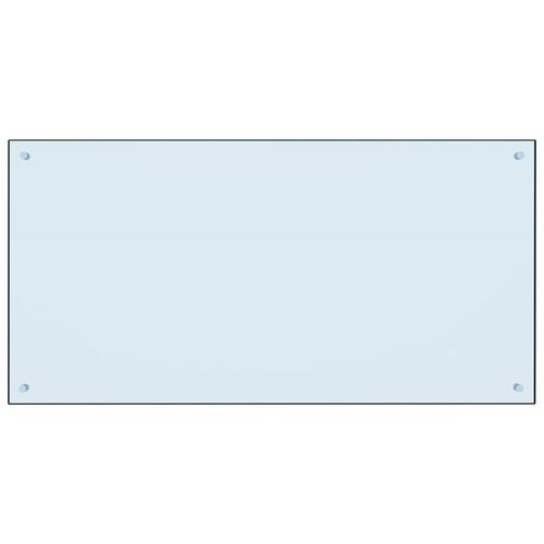Stænkplade til køkkenet 120 x 60 hærdet glas hvid