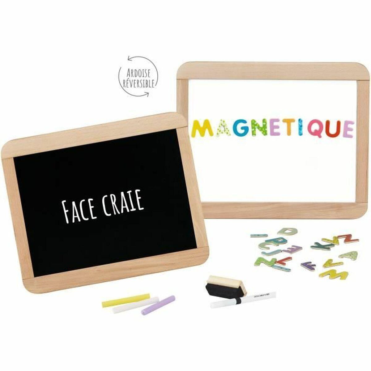 Jeujura dobbeltsidet tavle - magnetisk og kridt