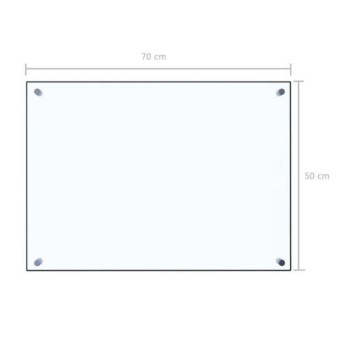 Stænkplade 70x50 cm hærdet glas gennemsigtig