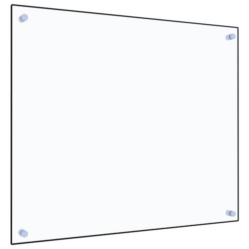 Stænkplade 70x60 cm hærdet glas gennemsigtig