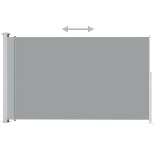 Sammenrullelig sidemarkise til terrassen 200x300 cm grå