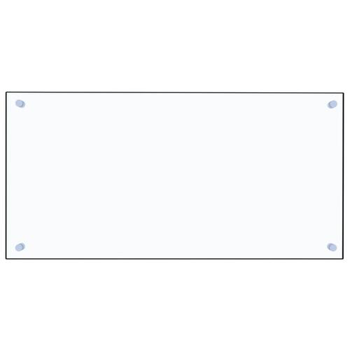 Stænkplade 80x40 cm hærdet glas gennemsigtig