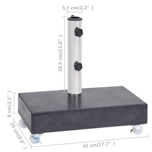 Parasolfod 45x25x8 cm granit sort