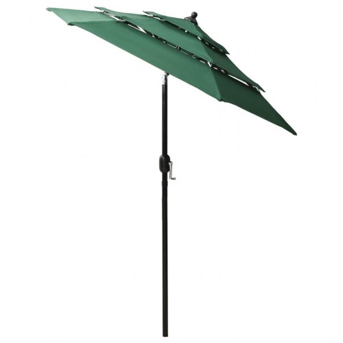 Parasol 2 m aluminiumsstang 3 niveauer grøn