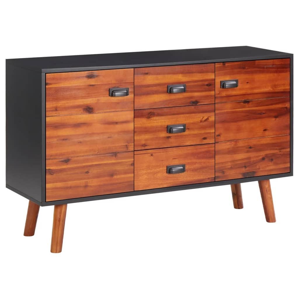 Skænk 110x35x70 cm massivt akacietræ og MDF