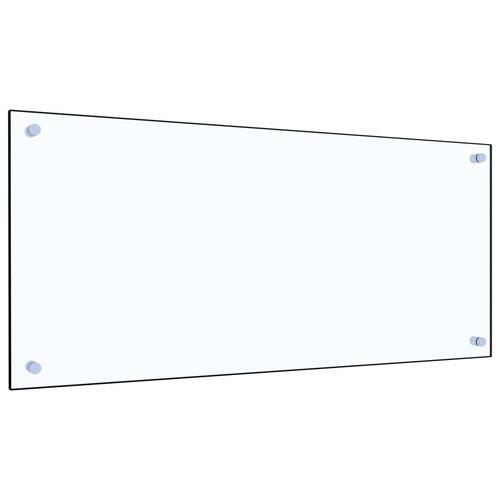 Stænkplade 90x40 cm hærdet glas gennemsigtig
