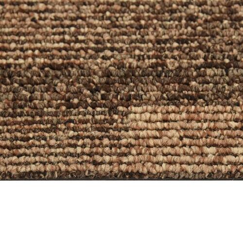 Tæppefliser 20 stk. 5 m² brun