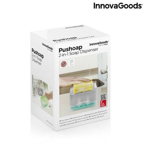 Sæbedispenser til køkken - Pushoap 2-i-1, 330 ml