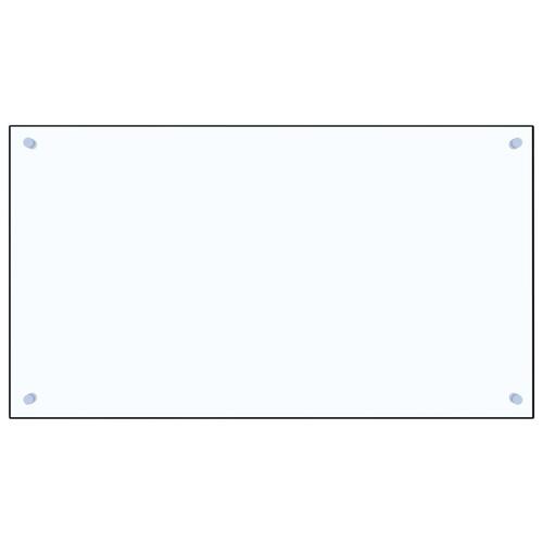 Stænkplade 90x50 cm hærdet glas gennemsigtig