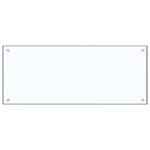 Stænkplade 100x40 cm hærdet glas gennemsigtig