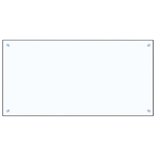 Stænkplade 100x50 cm hærdet glas gennemsigtig