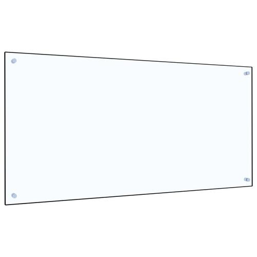 Stænkplade til køkkenet 120 x 60 cm hærdet glas transparent