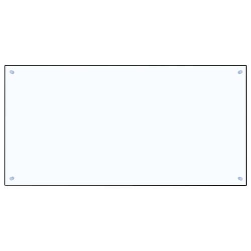 Stænkplade til køkkenet 120 x 60 cm hærdet glas transparent
