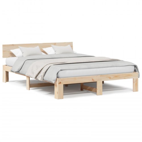 Sengestel 150 x 200 cm i massiv fyrretræ - naturfarvet