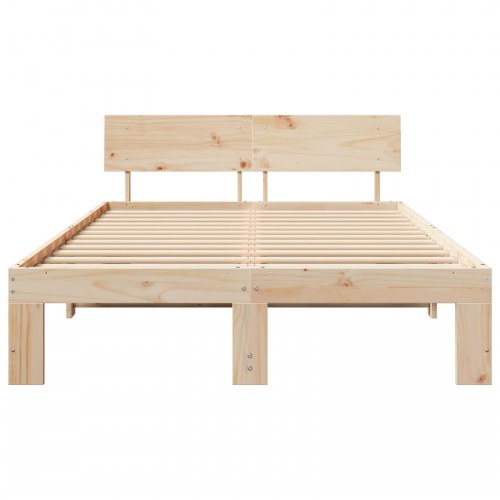 Sengestel i massiv fyrretræ 120 x 200 cm - naturfarvet
