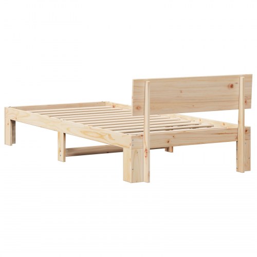 Sengestel i massiv fyrretræ 80 x 200 cm - naturfarvet
