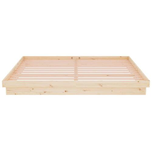 Sengeramme uden madras 200x200 cm massivt træ