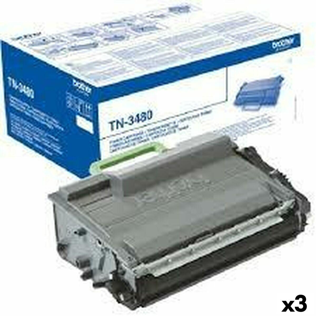 Brother TN-3480 original toner - sort, 3-pak (MFCL5750/6300DW/6800DW/6900DW)