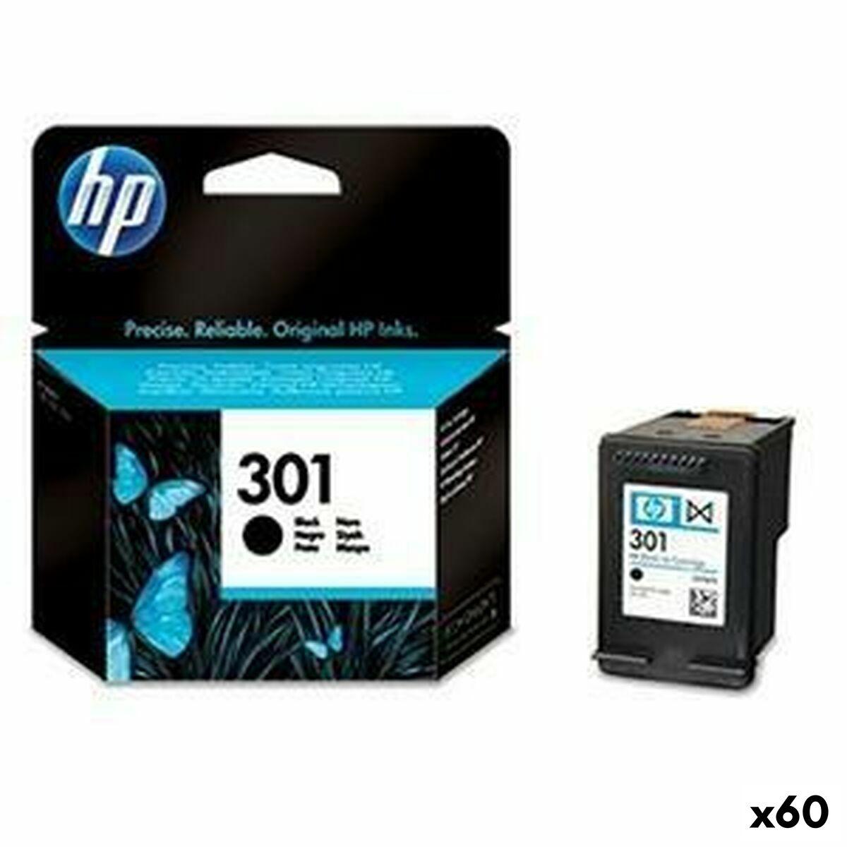 HP 301 sort original blækpatron - til Deskjet 1050/2050/2050S (60 stk.)