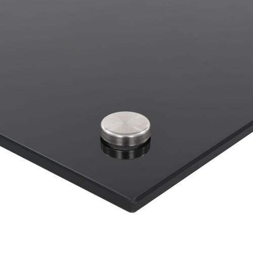 Stænkplade 80x50 cm hærdet glas sort