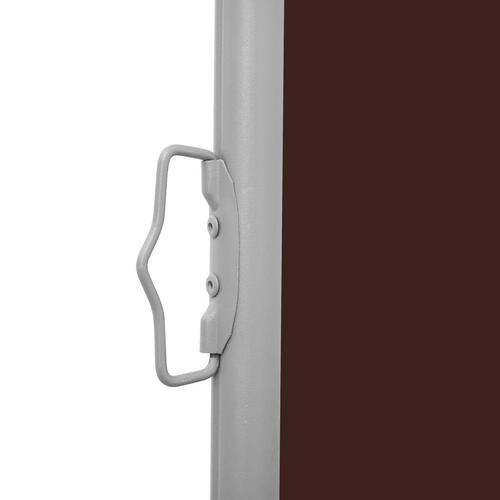 Sammenrullelig sidemarkise til terrassen 600x170 cm brun